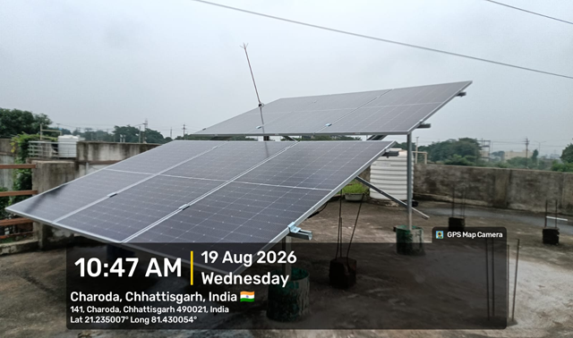 5 KW rooftop solar plant installation