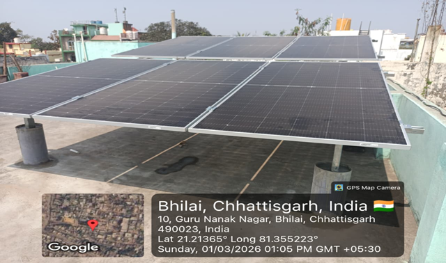 Rooftop solar plant installation
